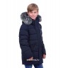 Куртка  зимняя ОХАРА для мальчика, модель S44м, синяя.