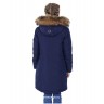 Пальто  зимнее O'HARA для девочки d9306, синее, вид сзади.
