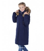 Зимнее пальто O'HARA для девочки d9306, синее.