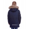 Куртка  зимняя детская ОХАРА, модель S33m, синяя, вид сзади..