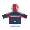 Весенняя детская куртка ФОБОС, 151 модель, цвет сине-красный, вид сзади.