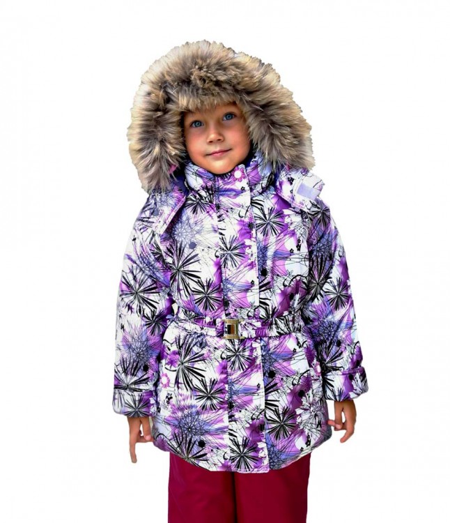 Куртка  зимняя ФОБОС для девочки, 260 модель, сиреневая.
