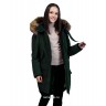 Модная зимняя куртка ОХАРА d0301, темно-зеленая.